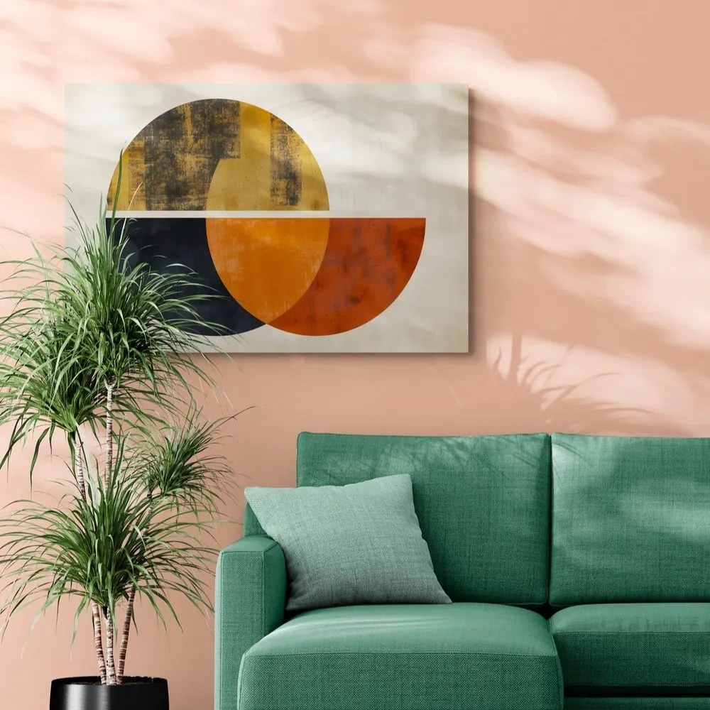 Quadro su tela – Japandi cerchi moderni