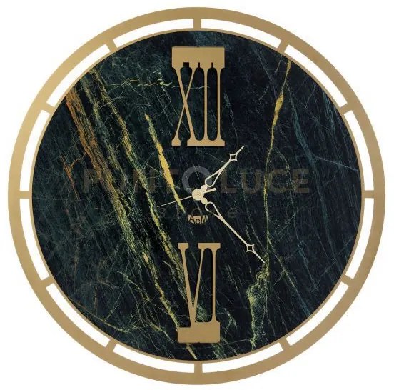 Orologio effetto marmo pregiato mood oro trasparente e venature d'o...