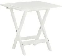 Tavolo da Bistrot Bianco 46x46x47cm in Legno Massello di Acacia cod 10390