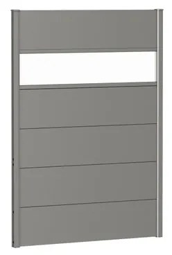 Frangivista con vetro in acciaio metallizzato grigio BIOHORT L 96 x H 137 cm, spessore 44 mm