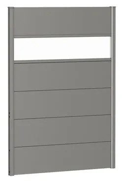 Frangivista in acciaio grigio BIOHORT con vetro, grigio quarzo metallizzato L 96 x H 137 cm, spessore 44 mm