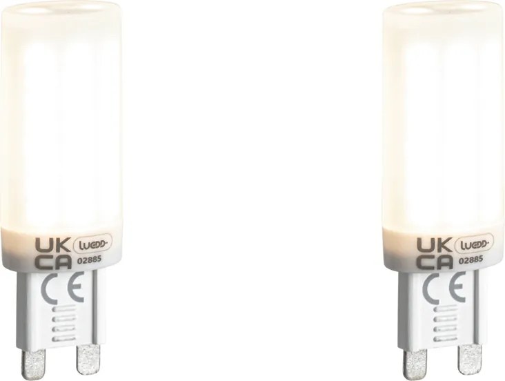 Set di 2 Lampadine LED G9 a 3 Step dimmerabili Opale 4.5W 500lm 4000K
