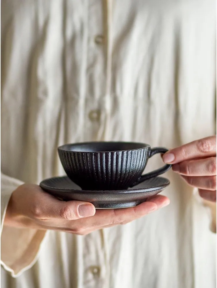 Tazzina per cappuccino nera in ceramica 200 ml Neri – Bloomingville