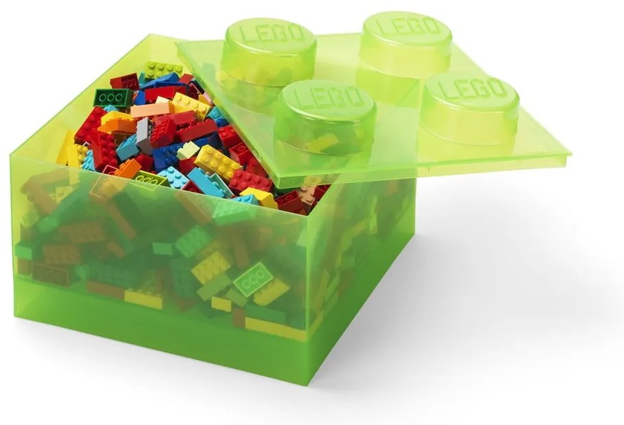 Scatola per bambini verde in plastica 25x25x18 cm – LEGO®