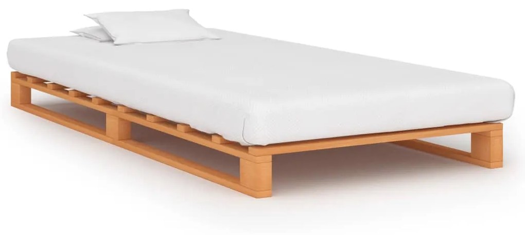 Giroletto İn Pallet Marrone Legno Massello Di Pino 90x200 Cm /