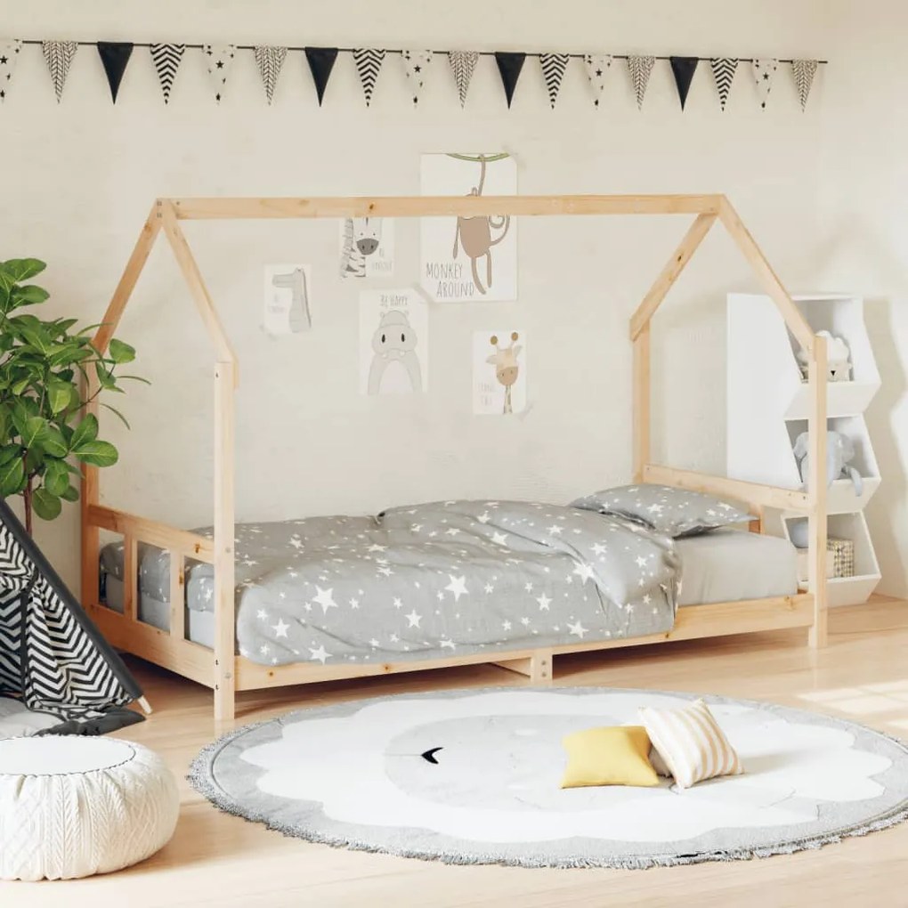 Giroletto per bambini 90x190 cm in legno massello di pino