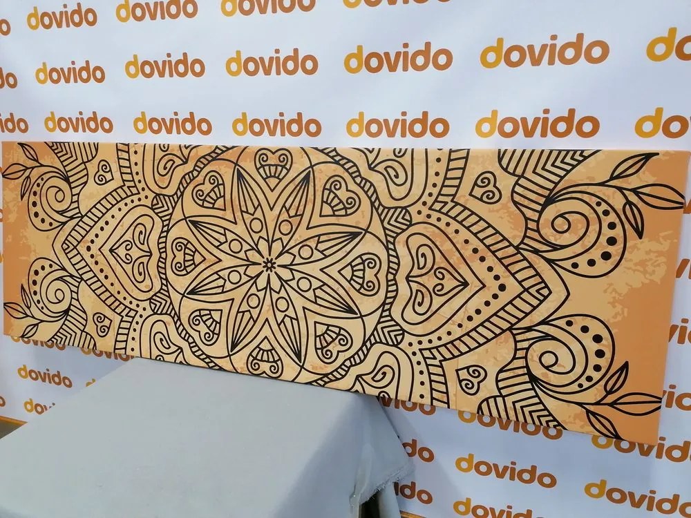 Quadro su tela – Mandala con tocco antico