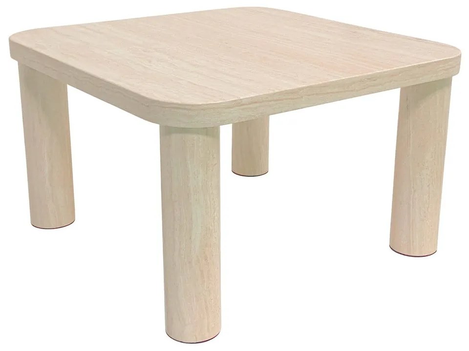 Tavolino beige effetto marmo 60x60 cm Solano - Actona