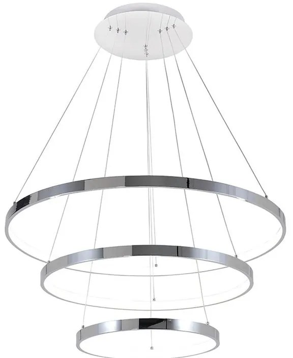 Lampadario LED moderno Joy grigio Ø80cm, luce naturale 3615 lumen, NOVECENTO