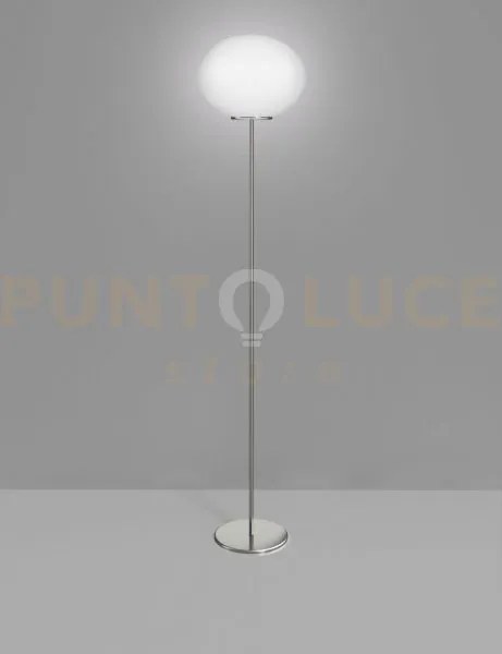Lucciola lampada da terra m bianco satinato nickel satinato 1 luce ...