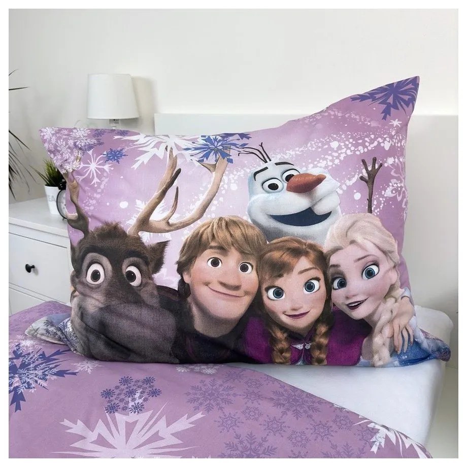 Biancheria da letto per bambini in cotone per letto singolo 140x200 cm Frozen - Jerry Fabrics