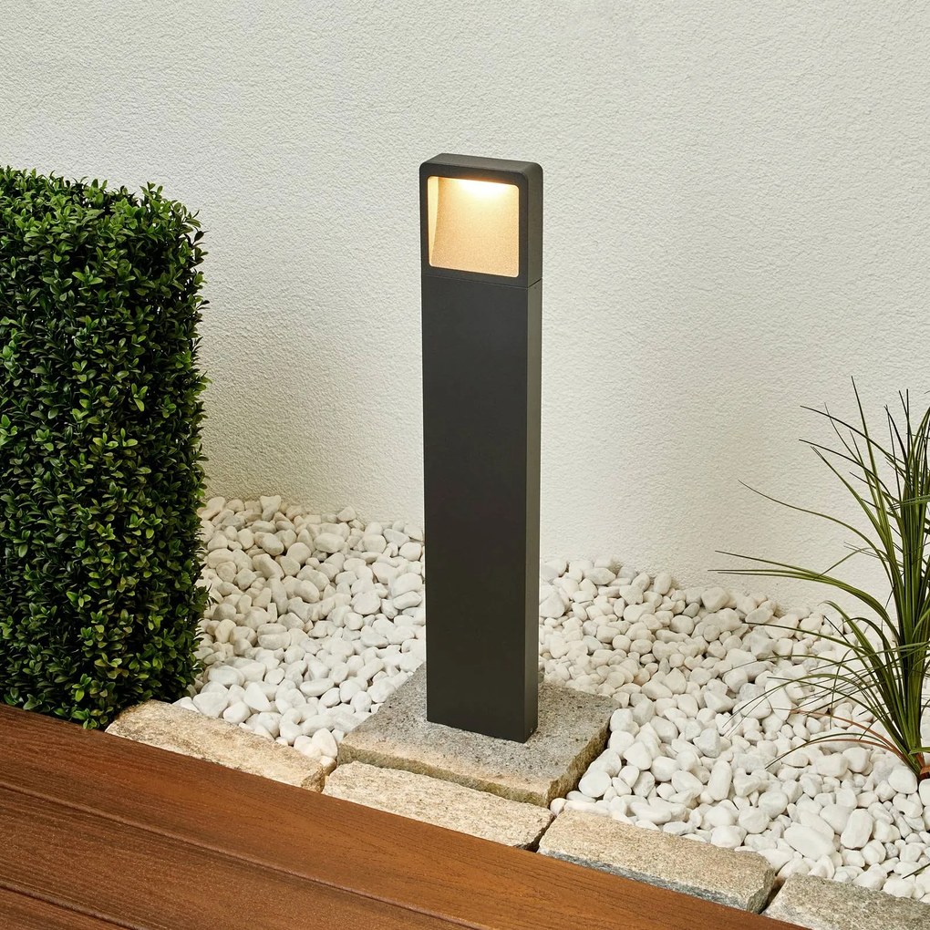 Lampioncino da giardino LEYA Lucande, Nero, Alluminio, Moderno, Lampada LED da esterni