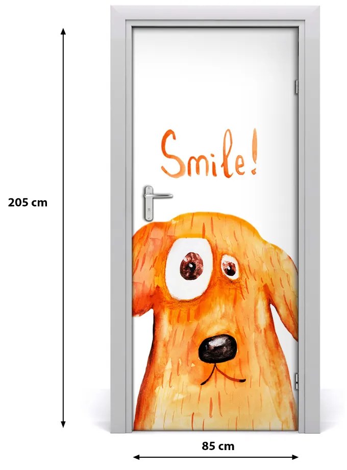 Adesivo per porta Cane 85x205 cm