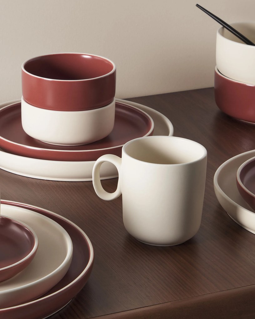 Kave Home - Tazza da caffè Roperta in porcellana beige