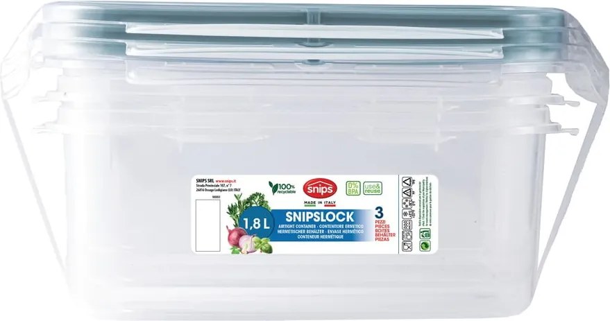 Scatole per alimenti in set 3 pz Snipslock – Snips