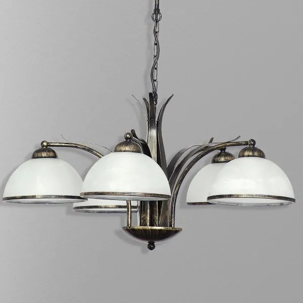 Lampadario a sospensione con catena KORFU 5xE27/60W/230V