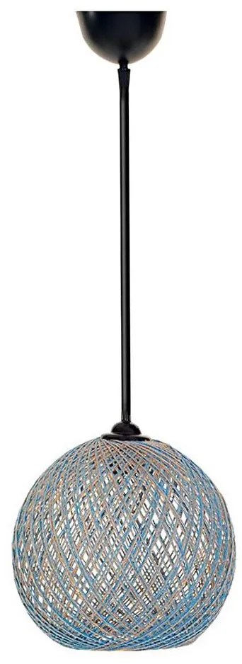 Lampadario su corda  JUTE 1xE27/60W/230V blu