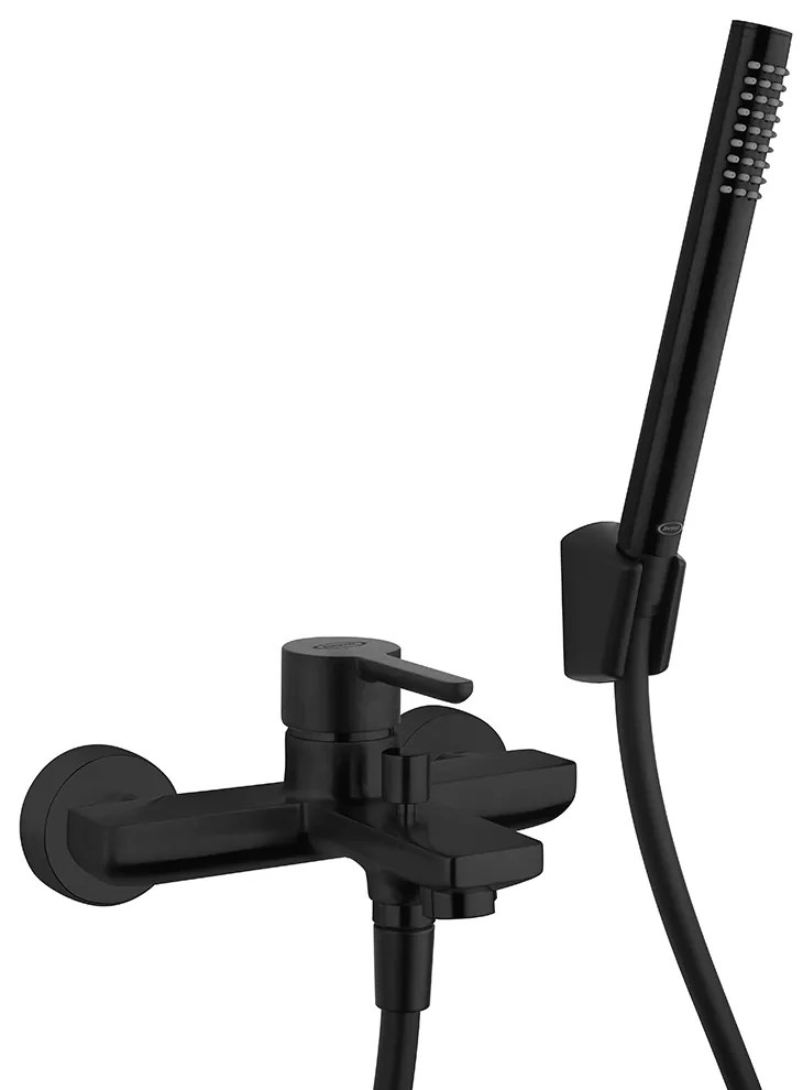 Miscelatore gruppo vasca esterno nero con doccia Jacuzzi rubinetteria Sunset