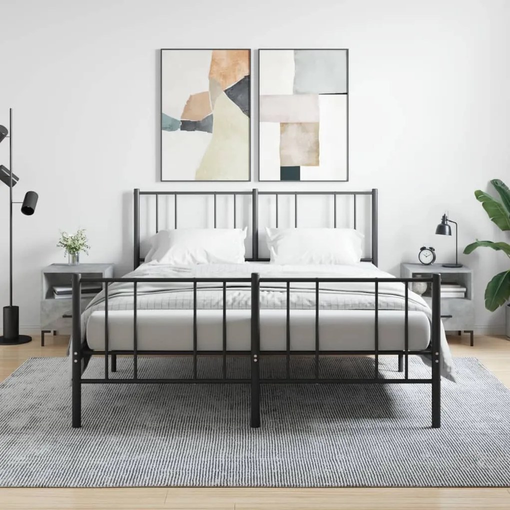 Comodini 2 Pz Grigio Cemento 40x35x47,5 Cm İn Legno Multistrato /