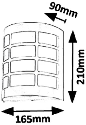 Rabalux 8799 - Applique da esterno SEVILLA 1xE27/11W/230V IP44
