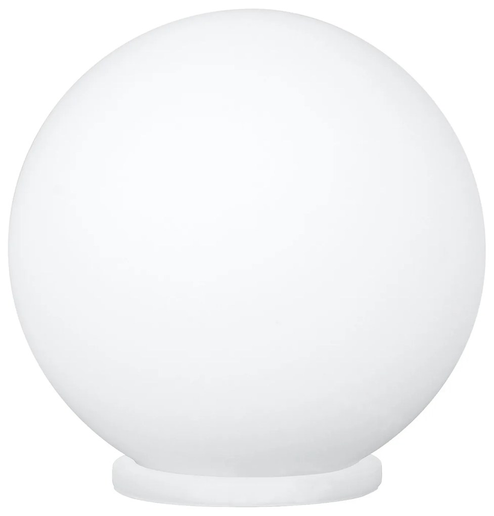 Lampada Da Tavolo Minimal Rondo Policarbonato Bianco 1 Luce E27