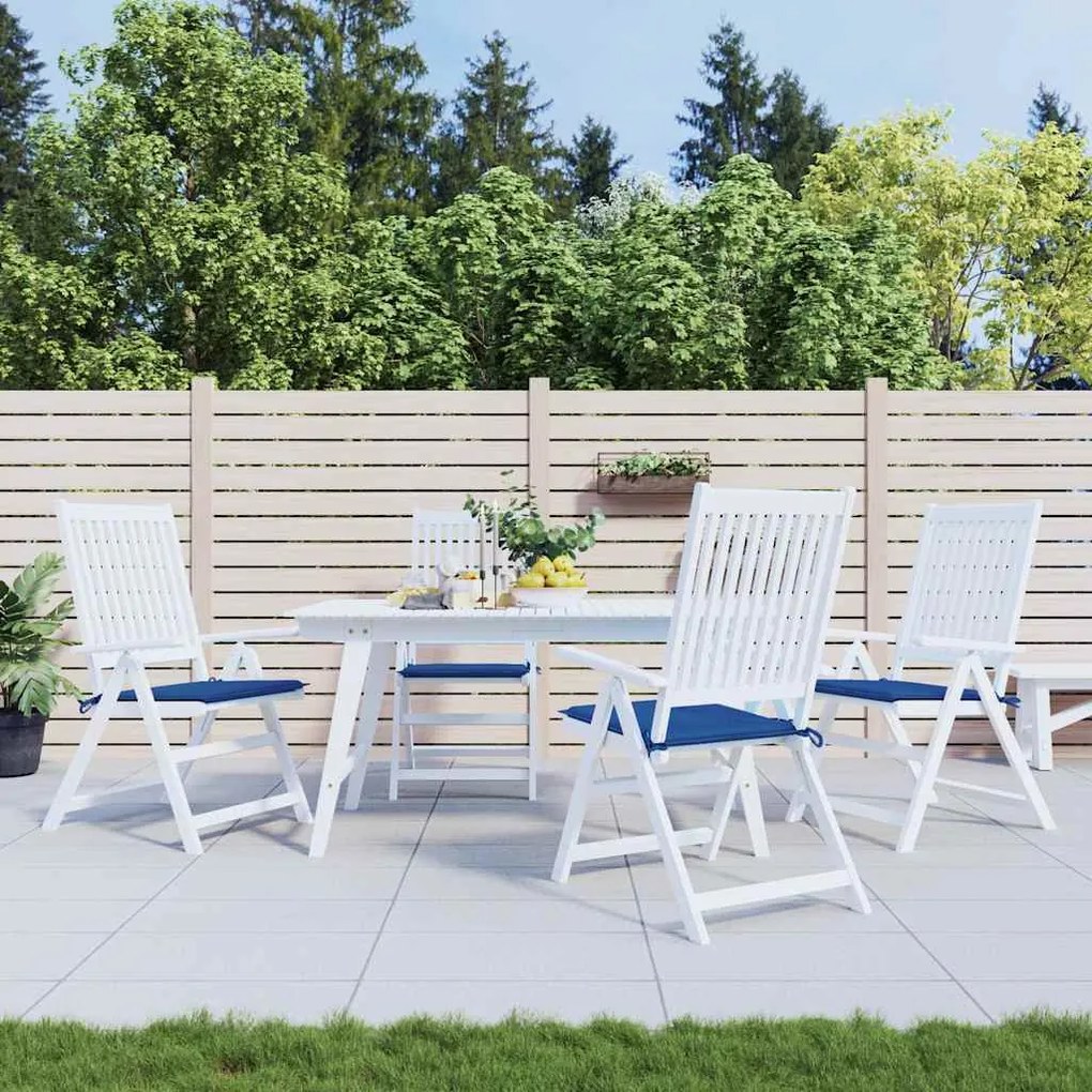 Cuscini Per Sedia 4 Pz Blu Reale 40x40x3 Cm İn Tessuto Oxford /