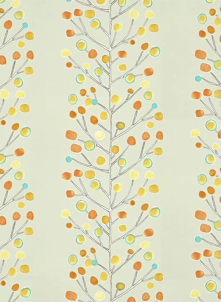 Scion Tapete Melinki Berry Tree - Tangerine/ Powder Blue