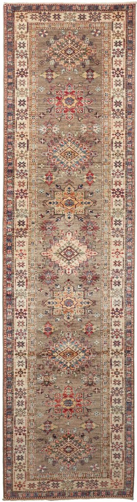 Kazak Tappeto orientale 80x300 Beige (Pakistan) Annodato A Mano