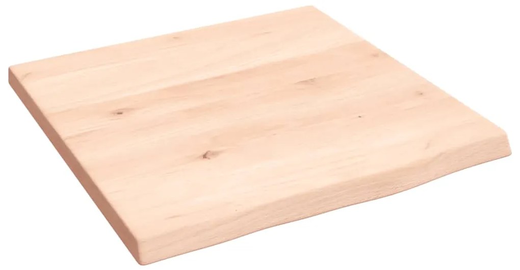 Ripiano a parete 40x40x2 cm legno massello rovere non trattato