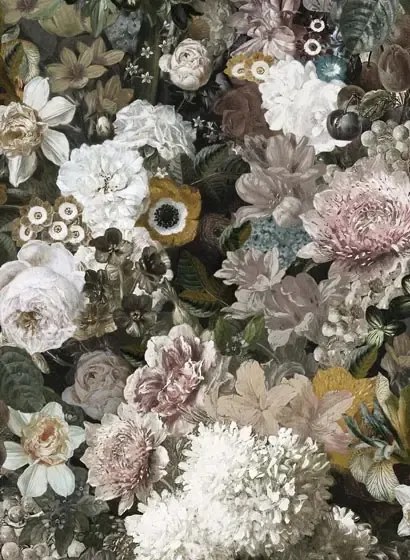 Blumen-Tapete Fullerton von Osborne & Little - Ivory/ Blush