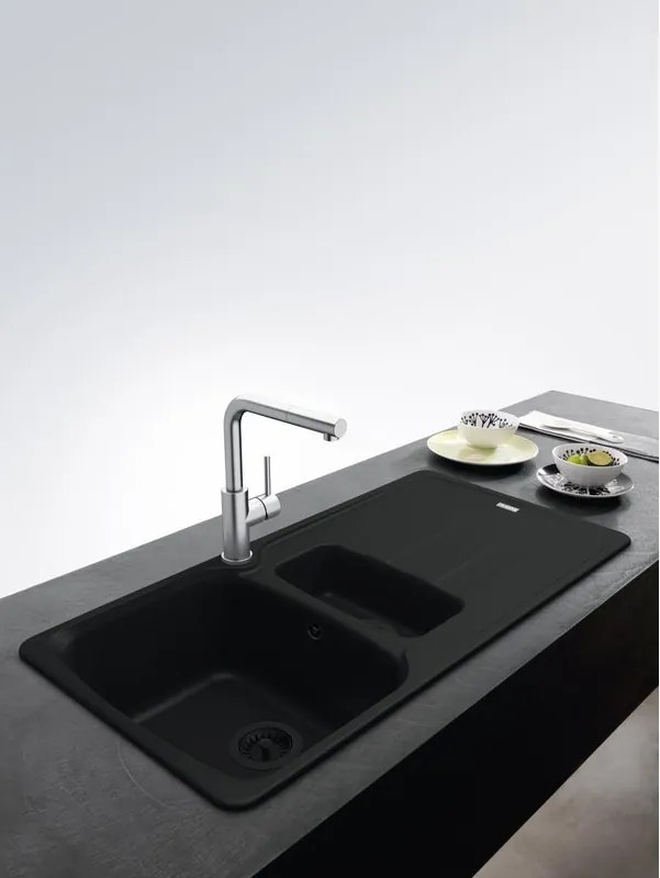 Lavello 1.5 vasche in fragranite nero FRANKE L 97 x L 50 cm
