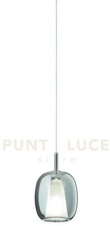 Vetro thelma 3 fume' d.19cm h.31cm 1 luce attacco e27 base d'attacc...
