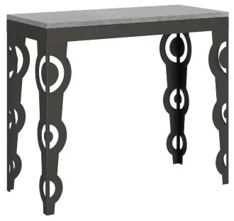 Consolle 90x40 cm allungabile a 300 cm KARAMAY EVOLUTION Cemento