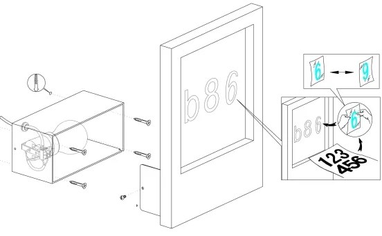 Eglo 98143 - Numero civico MONTEROS 1xE27/28W/230V IP44 bianco