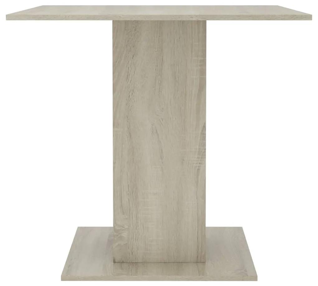 Tavolo da pranzo rovere sonoma 80x80x75cm in legno multistrato