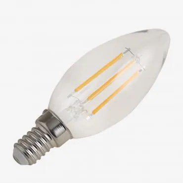 Lampadina a filamento LED E14 C35 6W Bianco Caldo 2800K - Sklum
