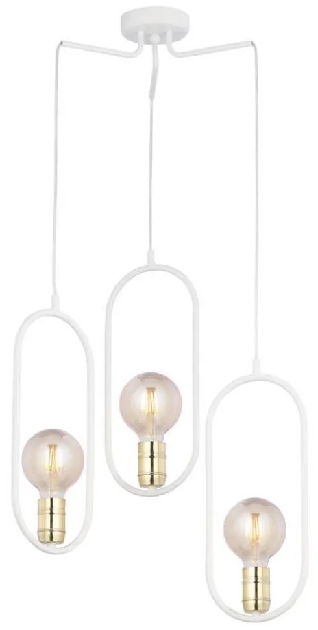 Jupiter 1822 - PI3 E27 - Lampadario a sospensione con filo PONTI 3xE14/40W/230V bianco