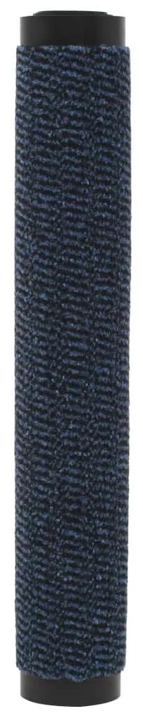 Tappeti Antipolvere 2 pz Rettangolari Trapuntati 60x90 cm Blu