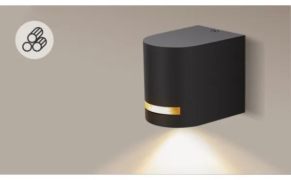 Aigostar - Applique da esterno 1xGU10/35W/230V nero IP54