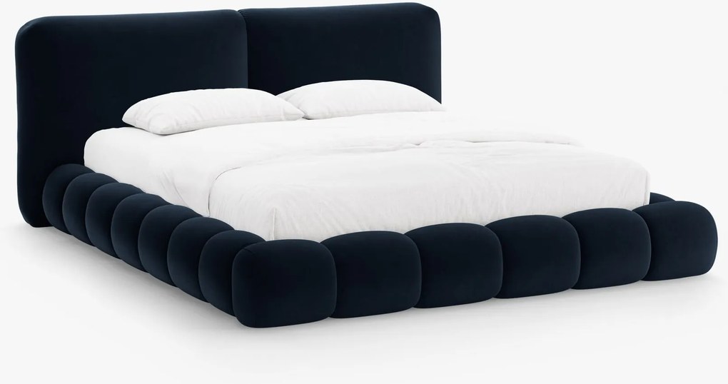 Letto imbottito Solange con contenitore in velluto Magic Velvet – 160x200 cm