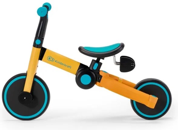 KINDERKRAFT 3in1 4TRIKE bici per bambini giallo/turchese