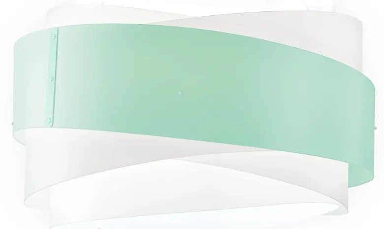 Lampadario Moderno Bea Polilux ® Verde Pastello E Metallo Cromo 5 Luci E27