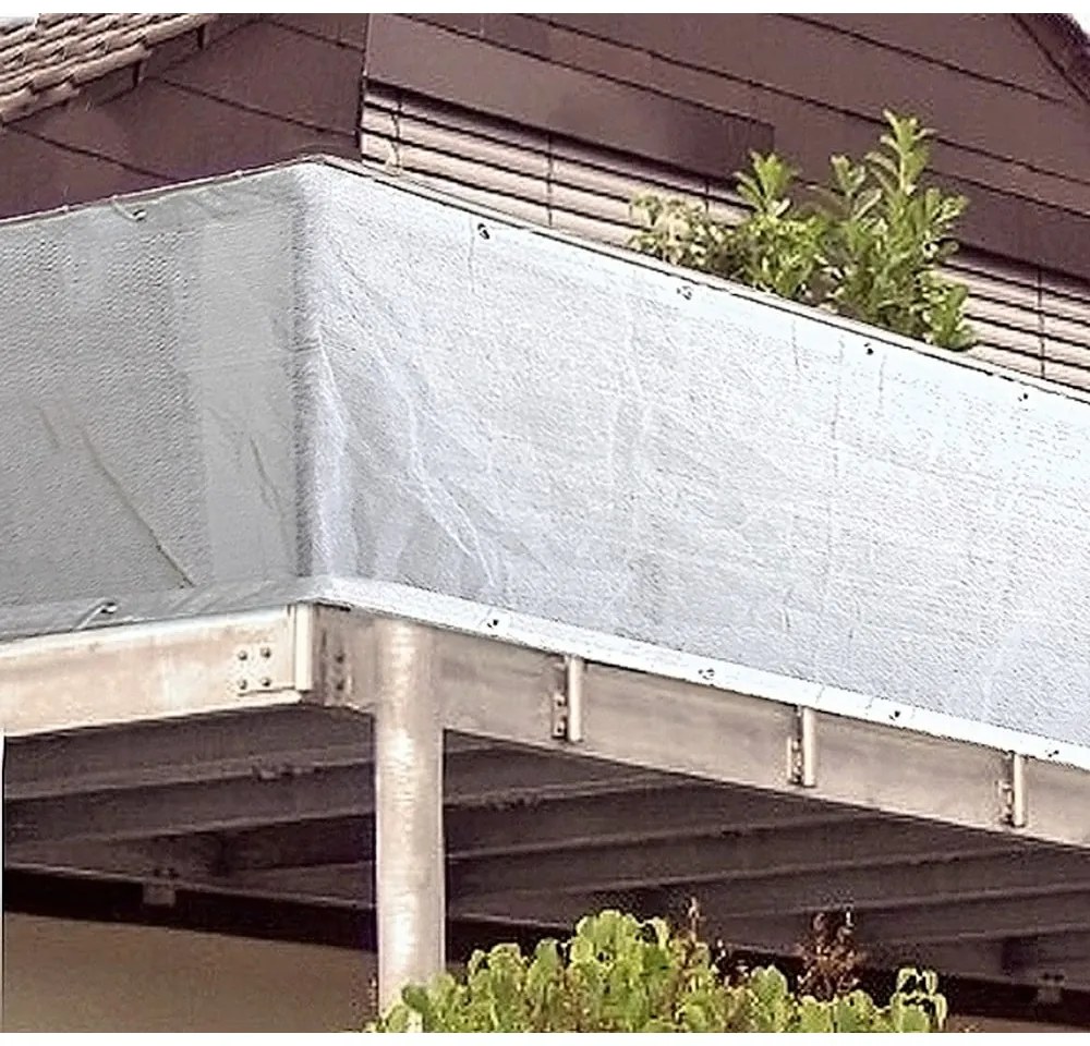 Schermo da balcone in plastica bianca 300x90 cm - Garden Pleasure