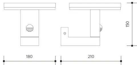 LED Applique da esterno con sensore BARI LED/10W/230V 4000K IP54 antracite