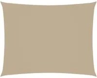 Parasole a Vela Oxford Rettangolare 3,5x4,5 m Beige 135159