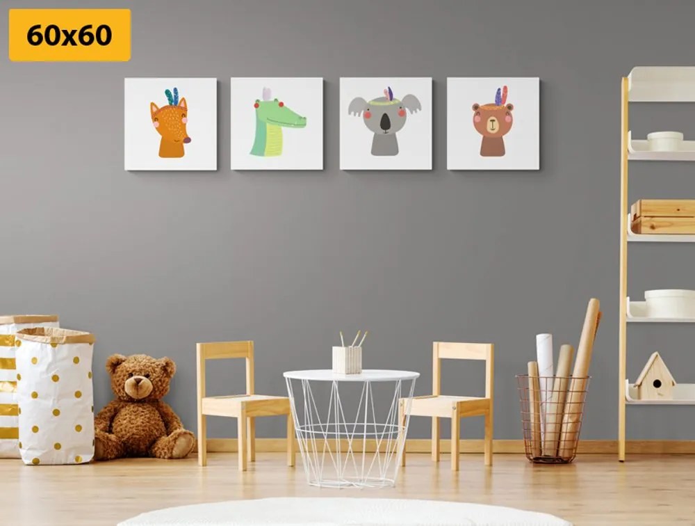 Set di quadri – Indiani animali adorabili
