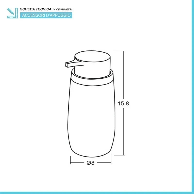 Dispenser per sapone liquido Tortora dettagli effetto legno Blob