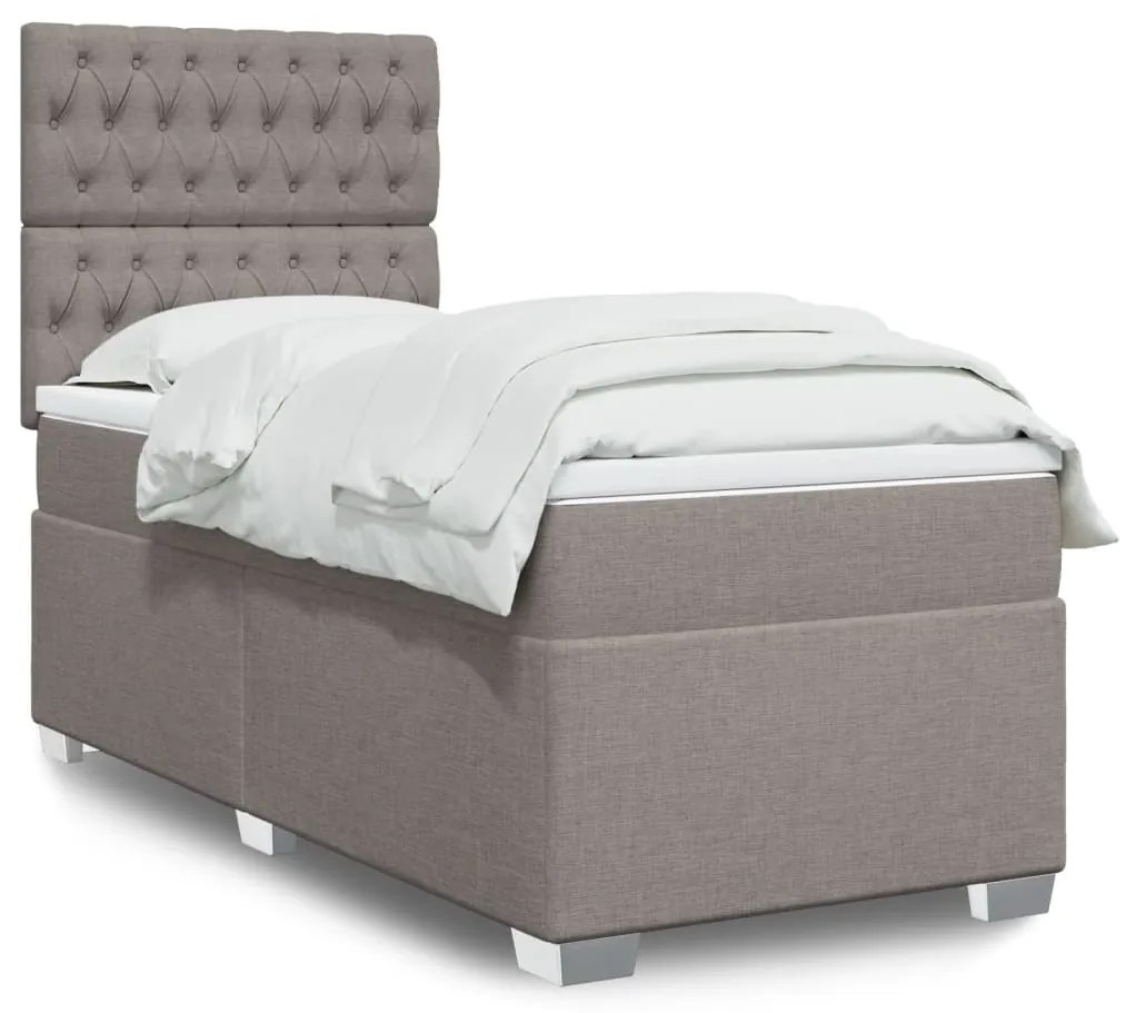 Giroletto A Molle Con Materasso Tortora 90x190 Cm İn Tessuto /