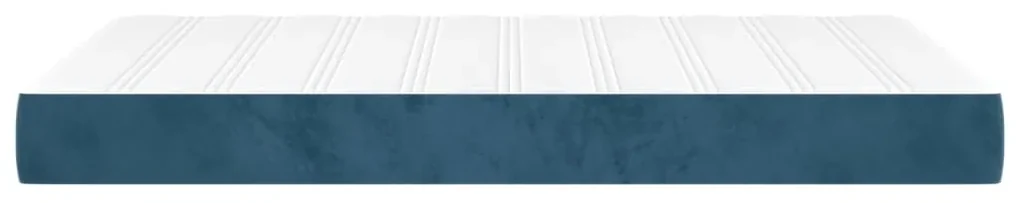 Materasso a molle blu scuro 120x200x20 cm in velluto