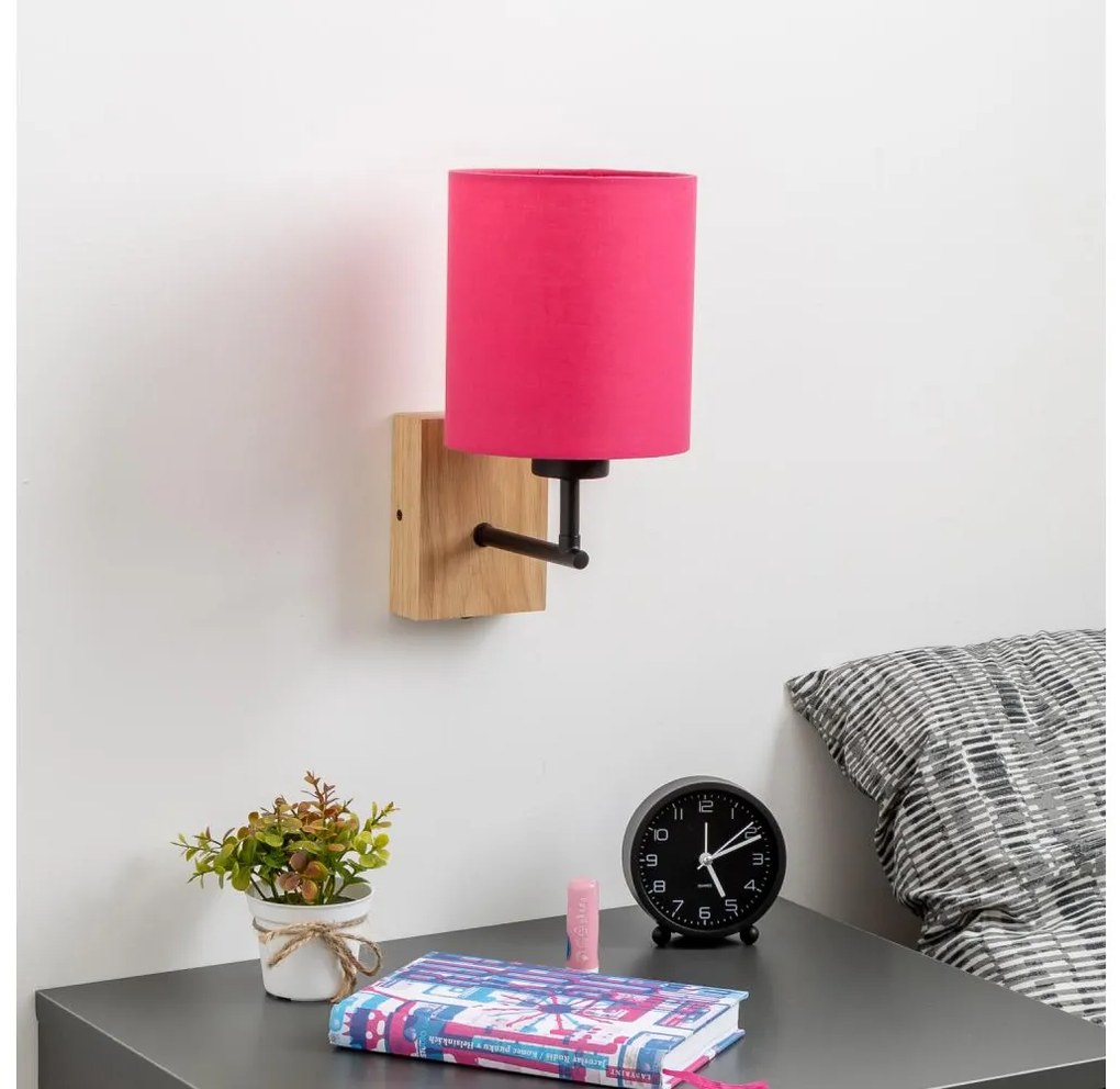 Brilagi - Applique NUBILA WOOD 1xE27/25W/230V quercia/rosa